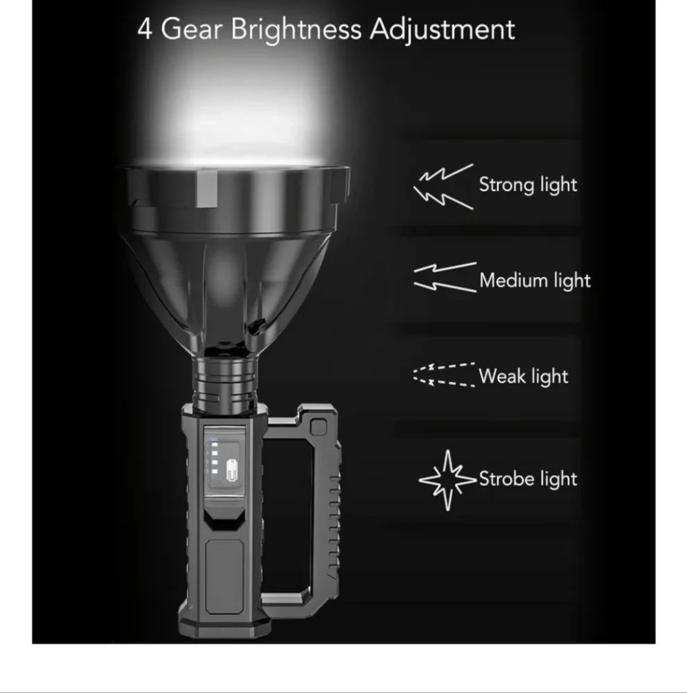 NWT Handheld Spotlight Flashlight, Spotlight Outdoor with Multifunction Bracket